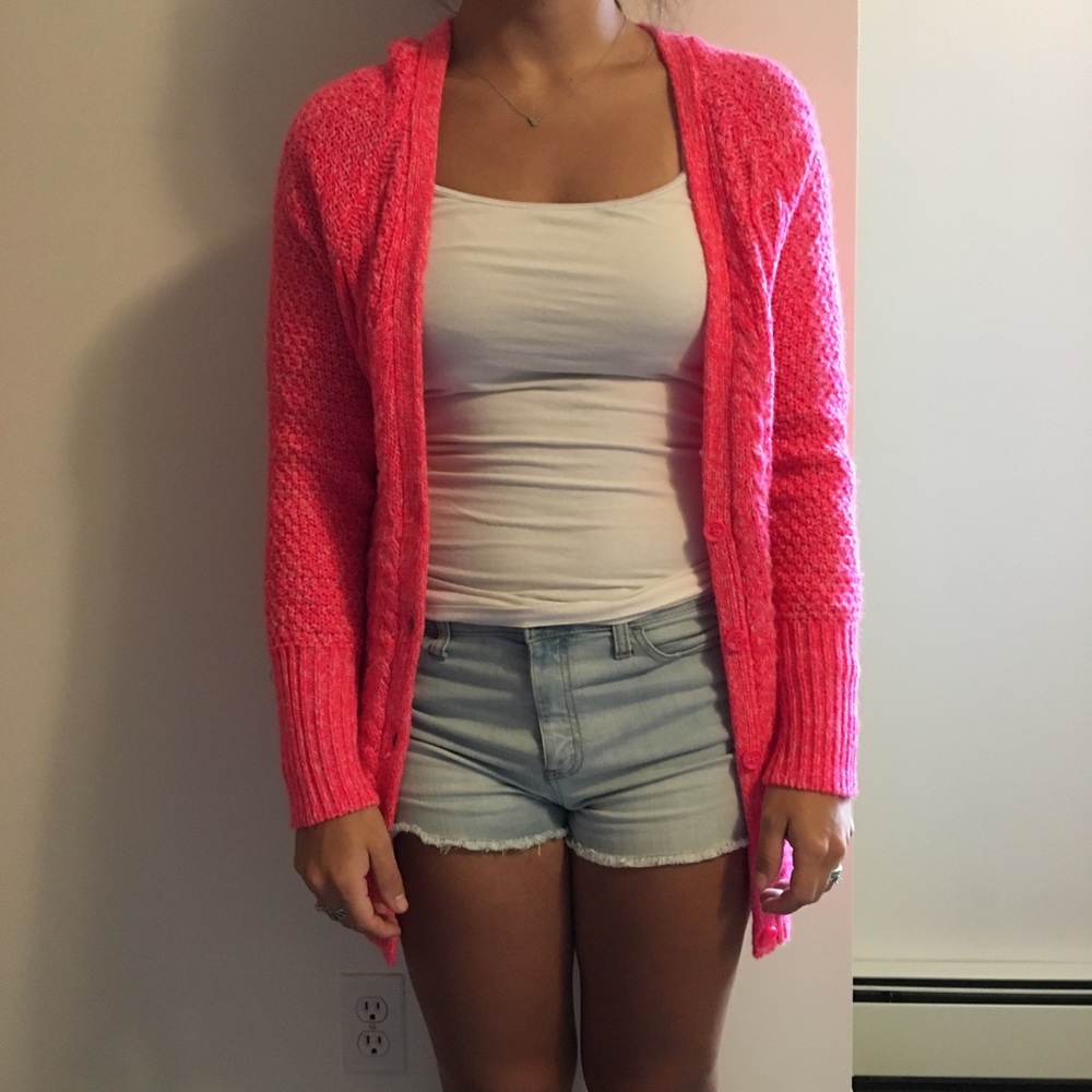 Pink cardigan